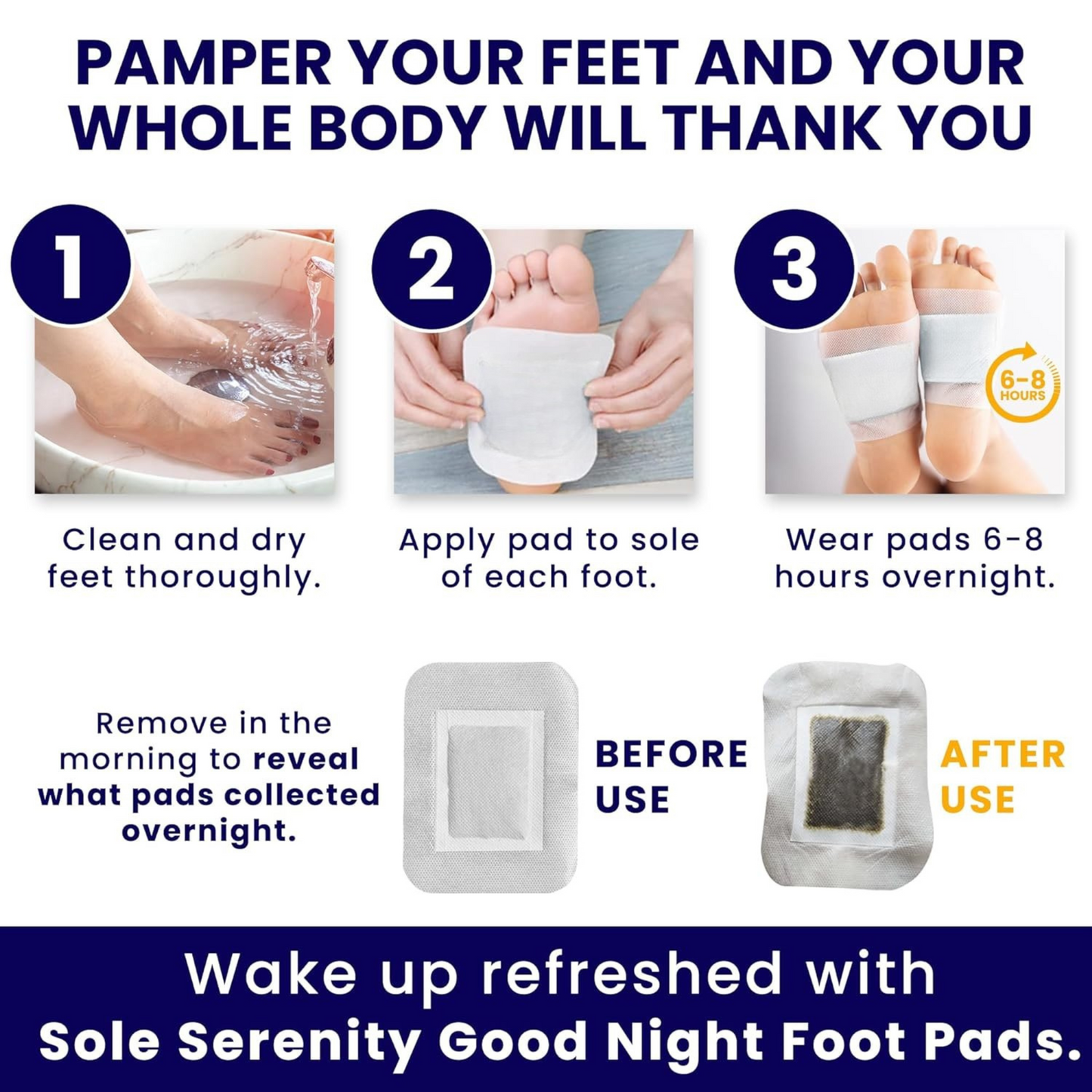 Good Night Sleep Detox Foot Pads With Magnesium Glycinate